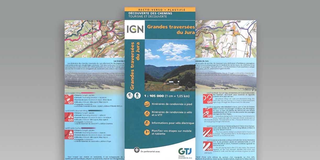 Carte IGN - Grandes traversées du Jura