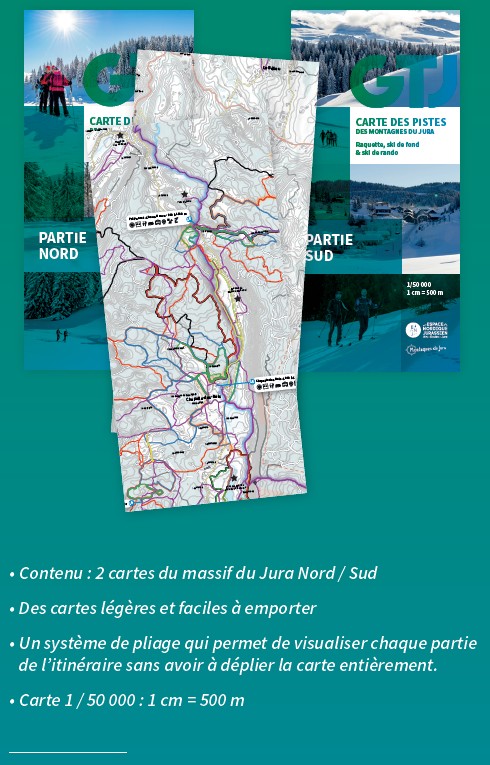 Carte de toutes les pistes des Montagnes du Jura ski et raquette – Image 3