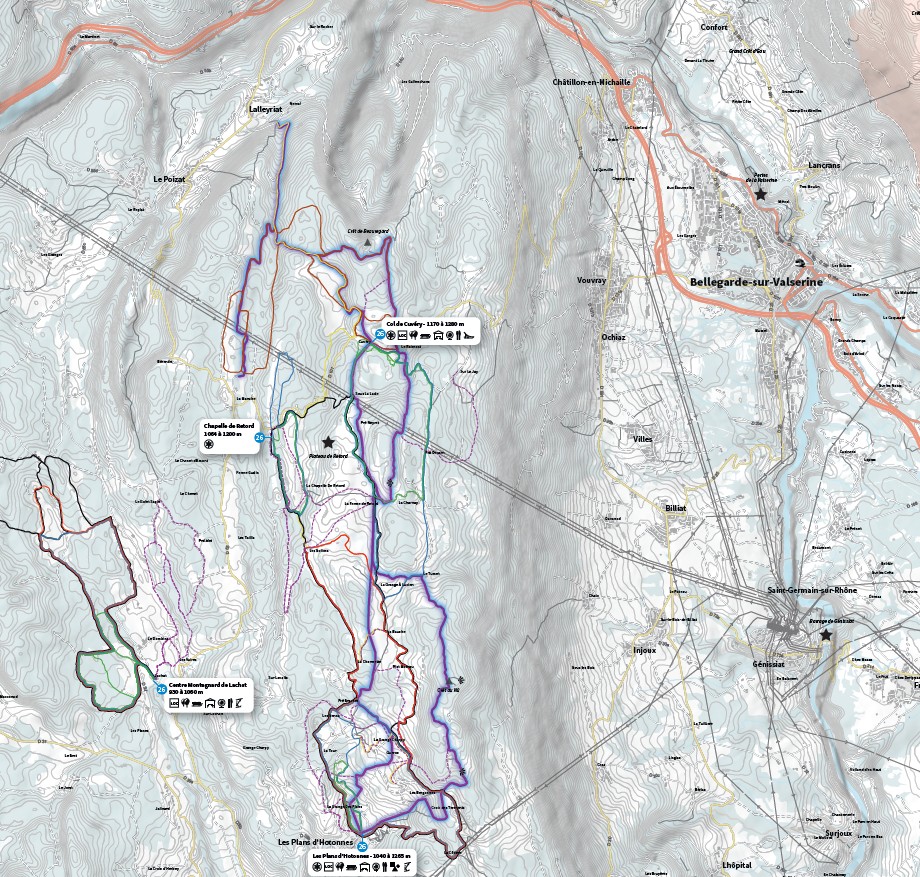 Carte de toutes les pistes des Montagnes du Jura ski et raquette – Image 5