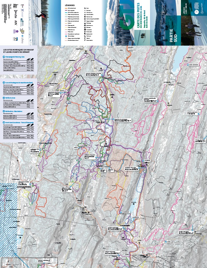 Carte de toutes les pistes des Montagnes du Jura ski et raquette – Image 4